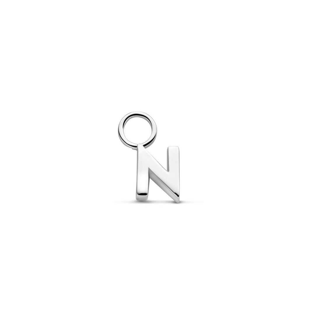925 zilveren oorringhanger letter – gerhodineerd