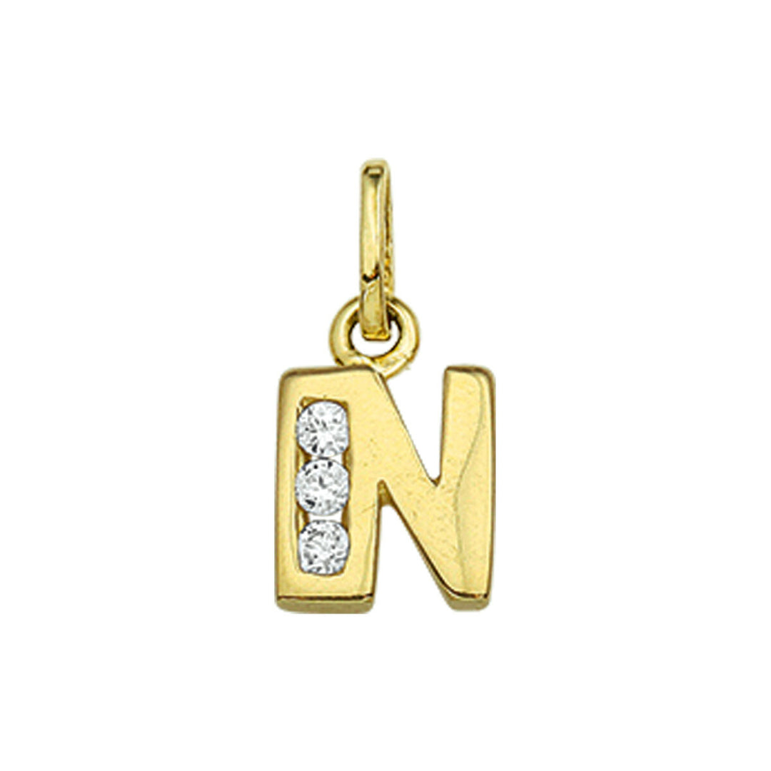 925 zilveren hanger letter met zirkonia – initialen collier