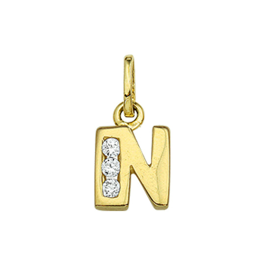925 zilveren hanger letter met zirkonia – initialen collier