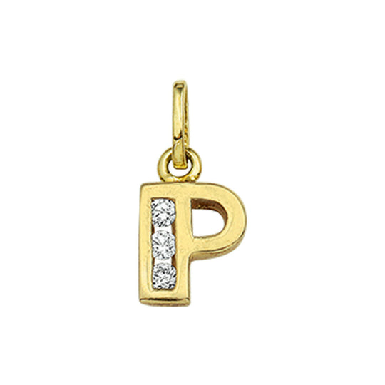 925 zilveren hanger letter met zirkonia – initialen collier