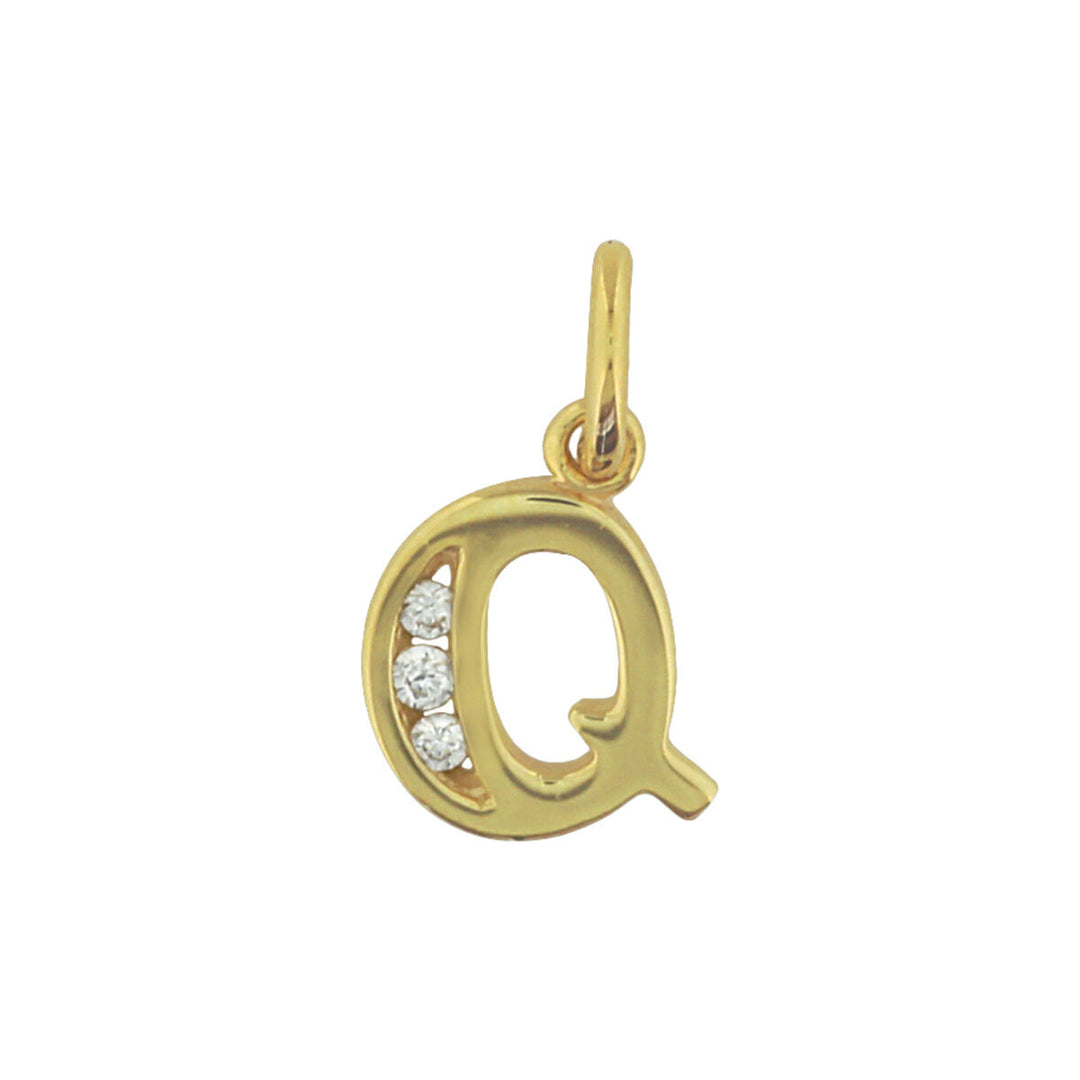 925 zilveren hanger letter met zirkonia – initialen collier