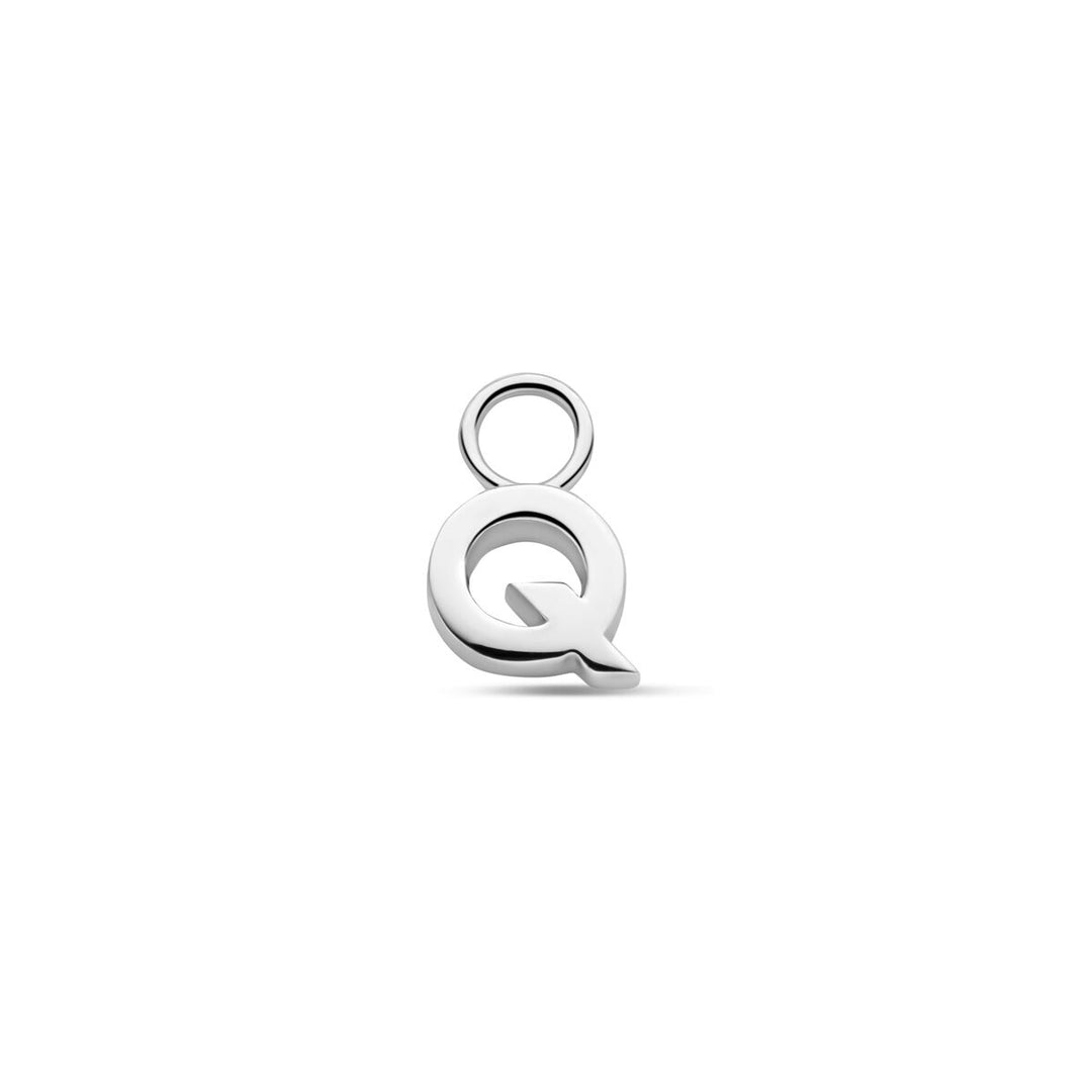 925 zilveren oorringhanger letter – gerhodineerd