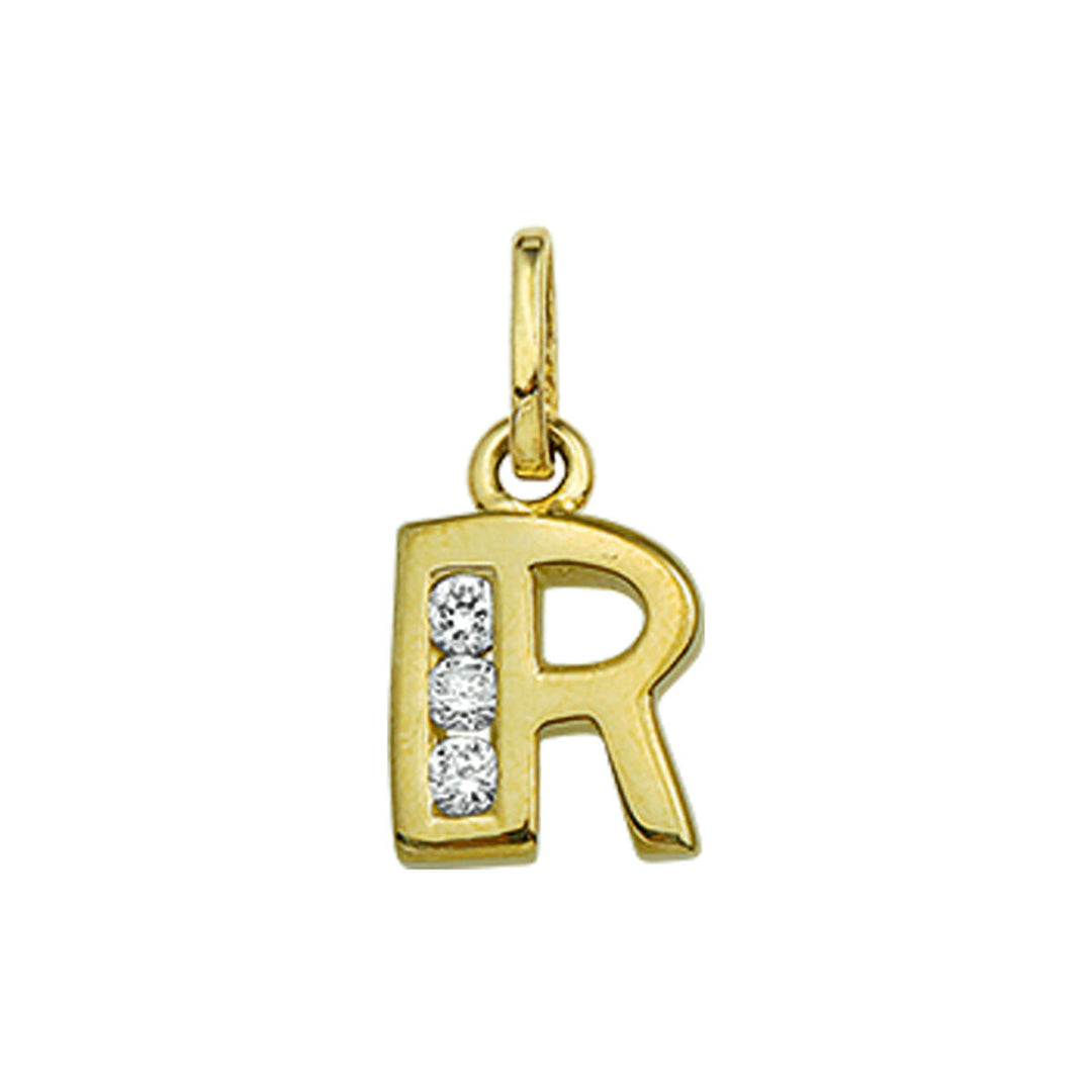 925 zilveren hanger letter met zirkonia – initialen collier