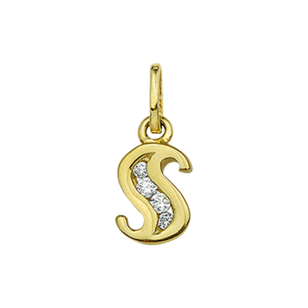 925 zilveren hanger letter met zirkonia – initialen collier