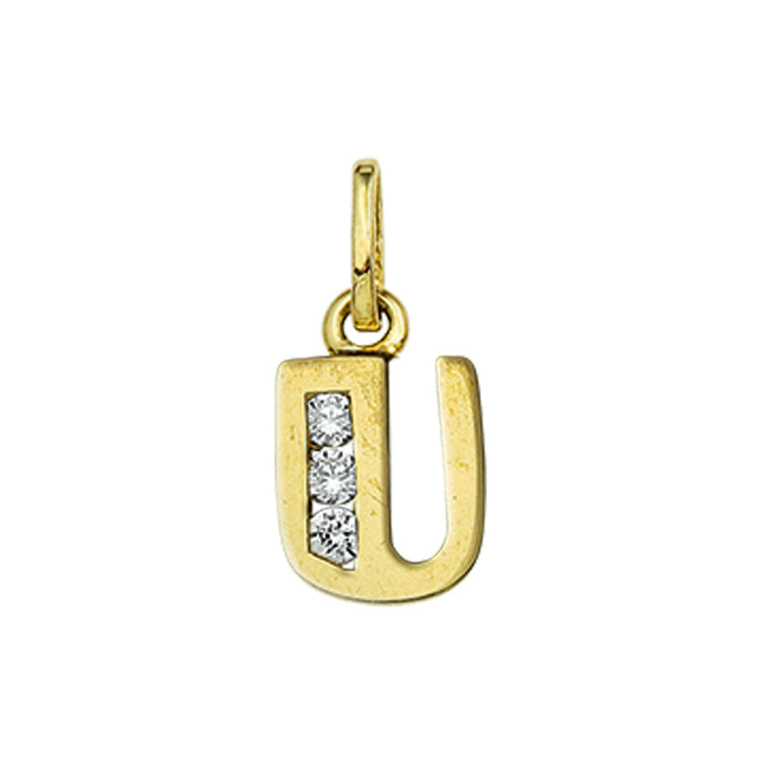 925 zilveren hanger letter met zirkonia – initialen collier