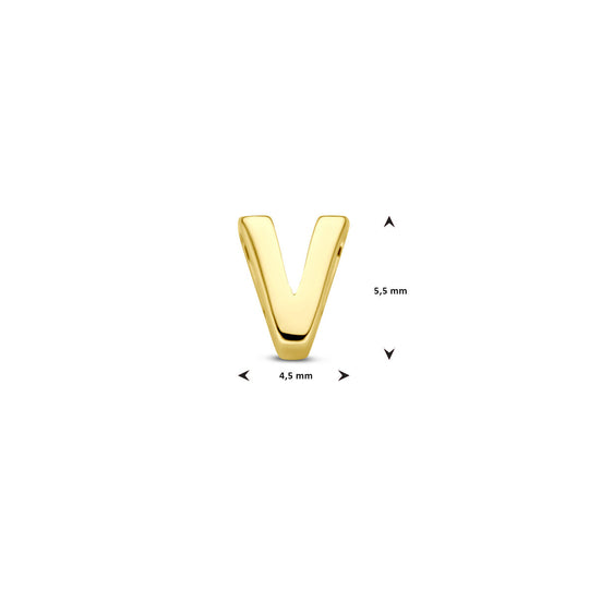 9k Geelgouden Hanger met Letter – Alfabet Hanger