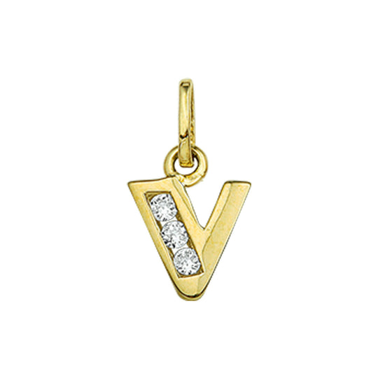 925 zilveren hanger letter met zirkonia – initialen collier