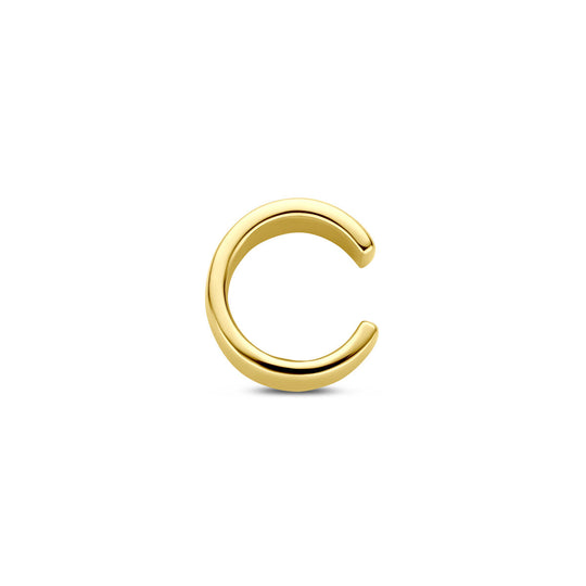 Verguld 925 zilveren ear cuff 11,5 mm – Geel goud, luxe oormanchet