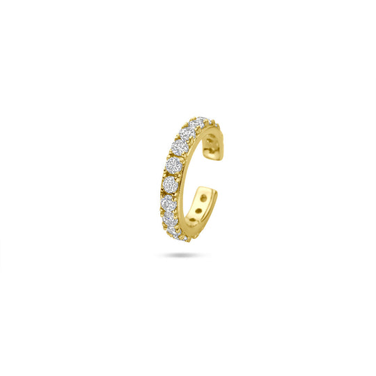 Verguld 925 zilveren ear cuff 14,5 mm met zirkonia – Oormanchet