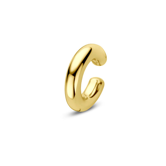 Verguld 925 zilveren ear cuff 17 mm – Geelgouden oormanchet
