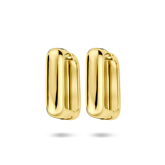 Verguld 925 zilveren klapoorringen – 25mm