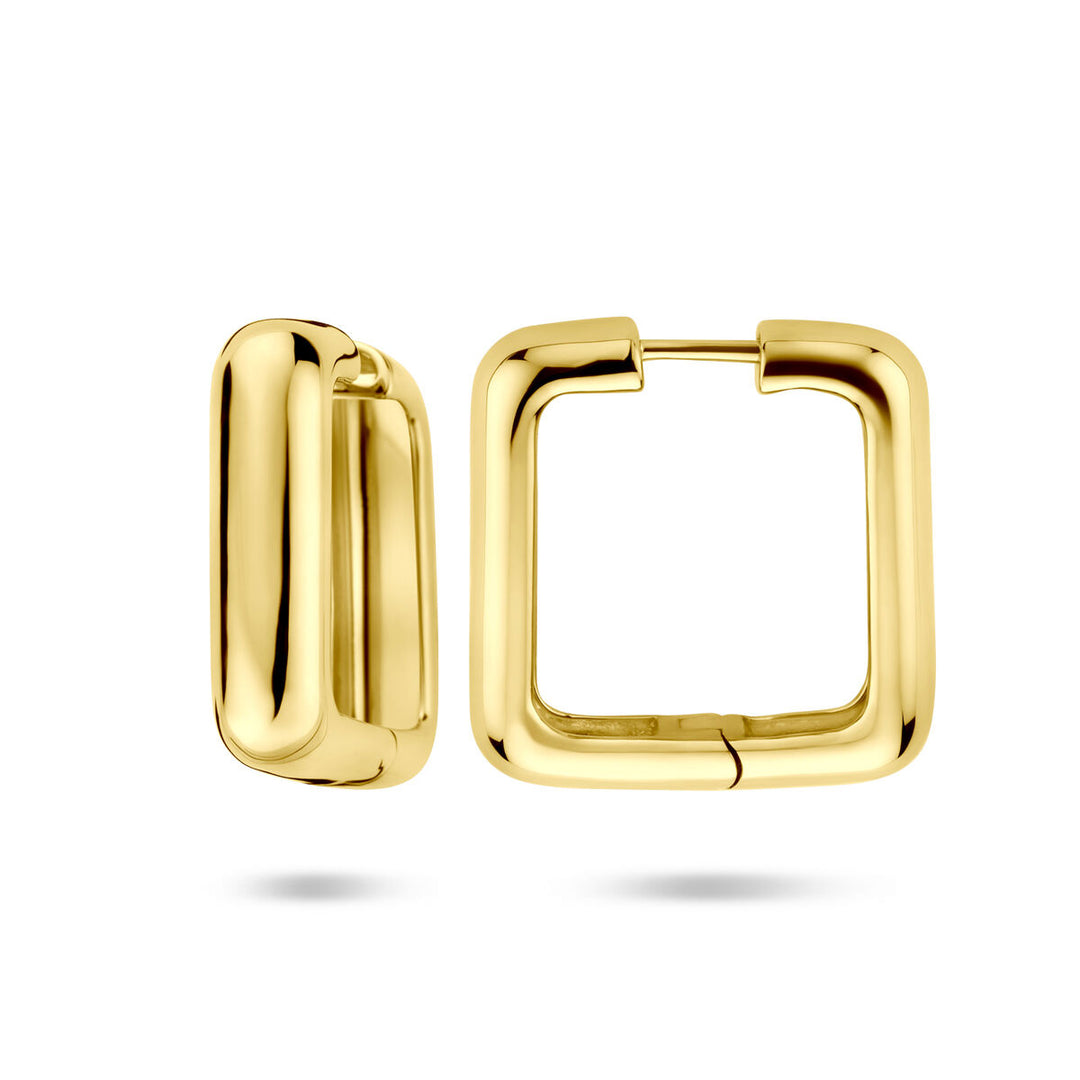 Verguld 925 zilveren klapoorringen – 25mm