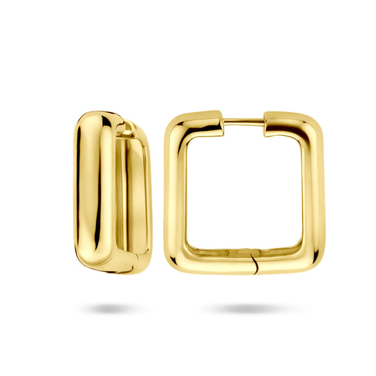 Verguld 925 zilveren klapoorringen – 25mm