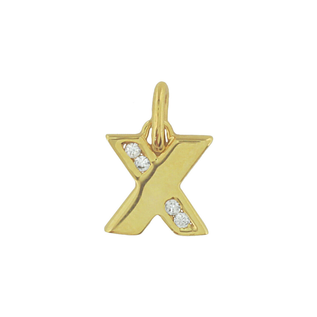 925 zilveren hanger letter met zirkonia – initialen collier