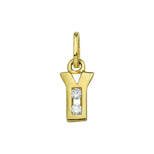 925 zilveren hanger letter met zirkonia – initialen collier