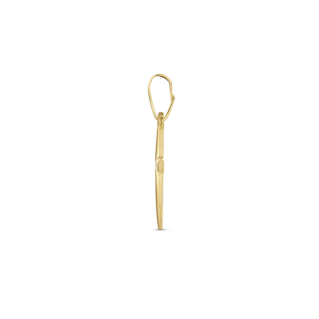 14K Geelgouden Hanger in de Vorm van een Kruis – Tijdloze Spiritualiteit en Elegantie