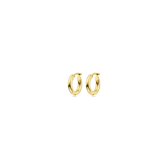 14k Geelgouden Oorringen met Ronde Buis – 3 mm