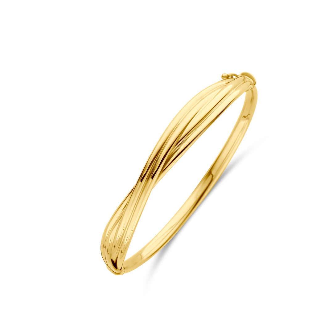 Exclusieve 14k Geelgouden Bangle - 9mm Breed, 60mm Diameter