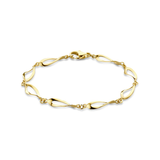 14k Geelgouden Armband met Karabijnsluiting - 19cm Draaglengte en 6.5mm Schakelbreedte