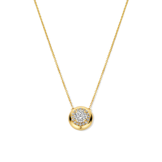 14k Geelgouden Collier met Lab Grown Diamant – Totaal Diamantgewicht 0.49ct