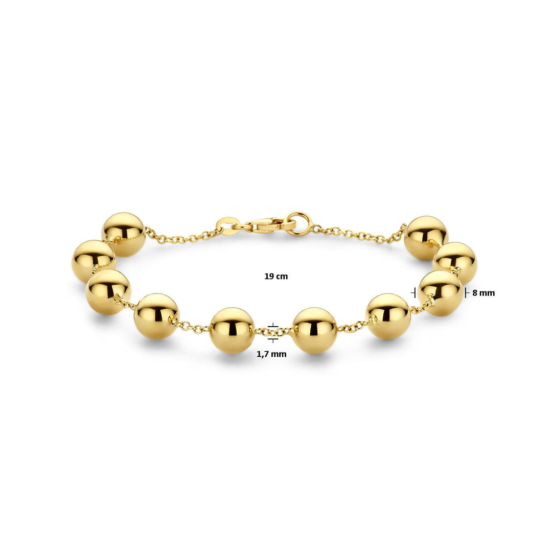 14K Geelgouden Armband met Bolletjes – Fijne Gouden Armband van 1,7 mm