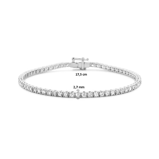 14K Witgouden Tennisarmband met Lab Grown Diamanten (3.00 ct)