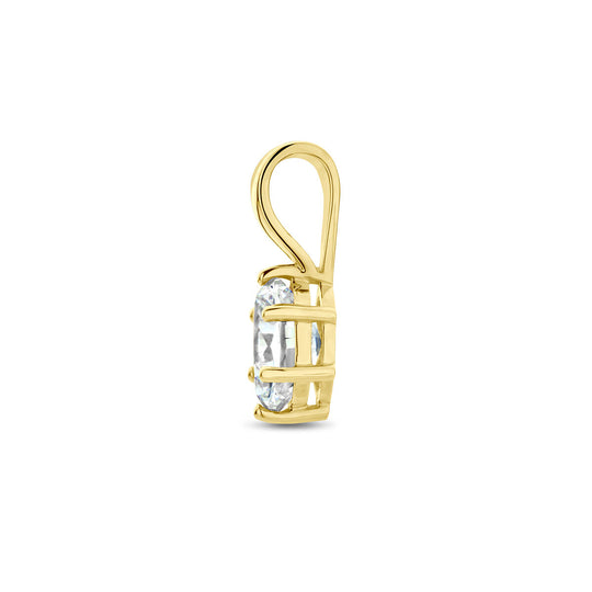 14K Geelgouden Hanger met April Geboortesteen – 13x4,5mm