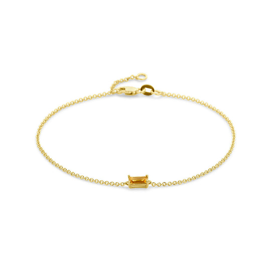 14k Geelgouden Armband met Citrien – 16,5-18 cm