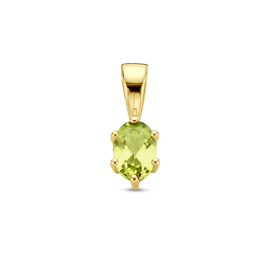 14K Geelgouden Hanger met Augustus Geboortesteen – 13x4,5mm