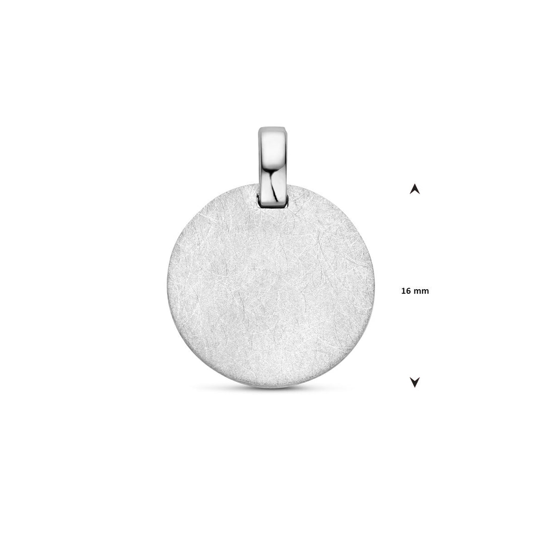Gerhodineerde 925 Zilveren Graveerhanger – IJsmat Afwerking