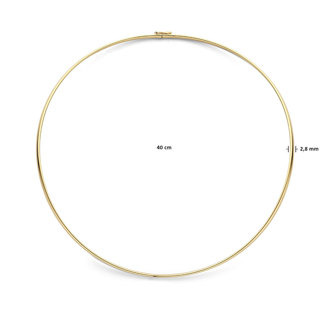 14K Geelgouden Spangcollier - 40 cm Lengte, 2.8 mm Schakelbreedte