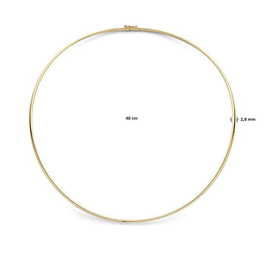 14K Geelgouden Spangcollier - 40 cm Lengte, 2.8 mm Schakelbreedte