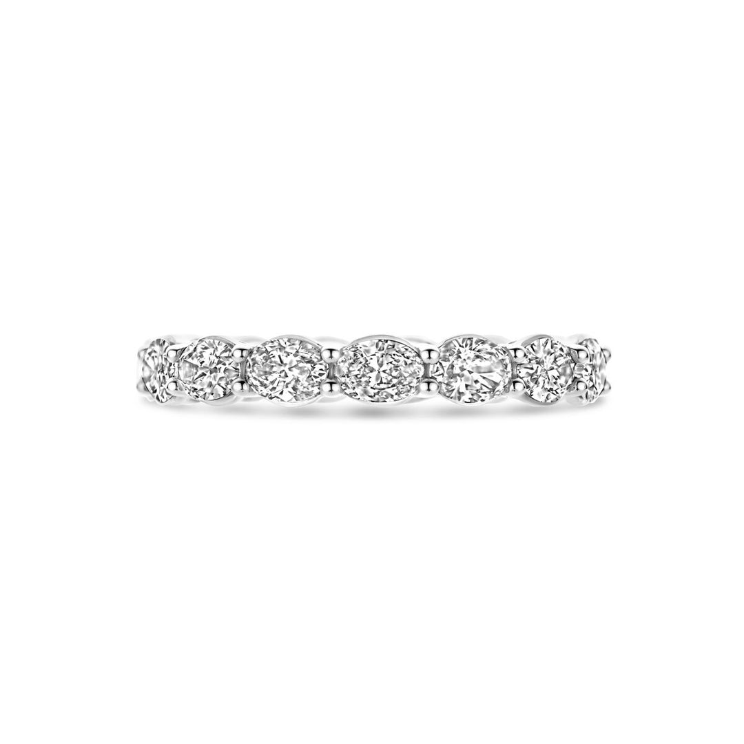 Luxe 14K Witgouden Ring met Lab Grown Diamant – 3.5 mm Breed, Totale Diamantgewicht 2.24 - 2.56 ct