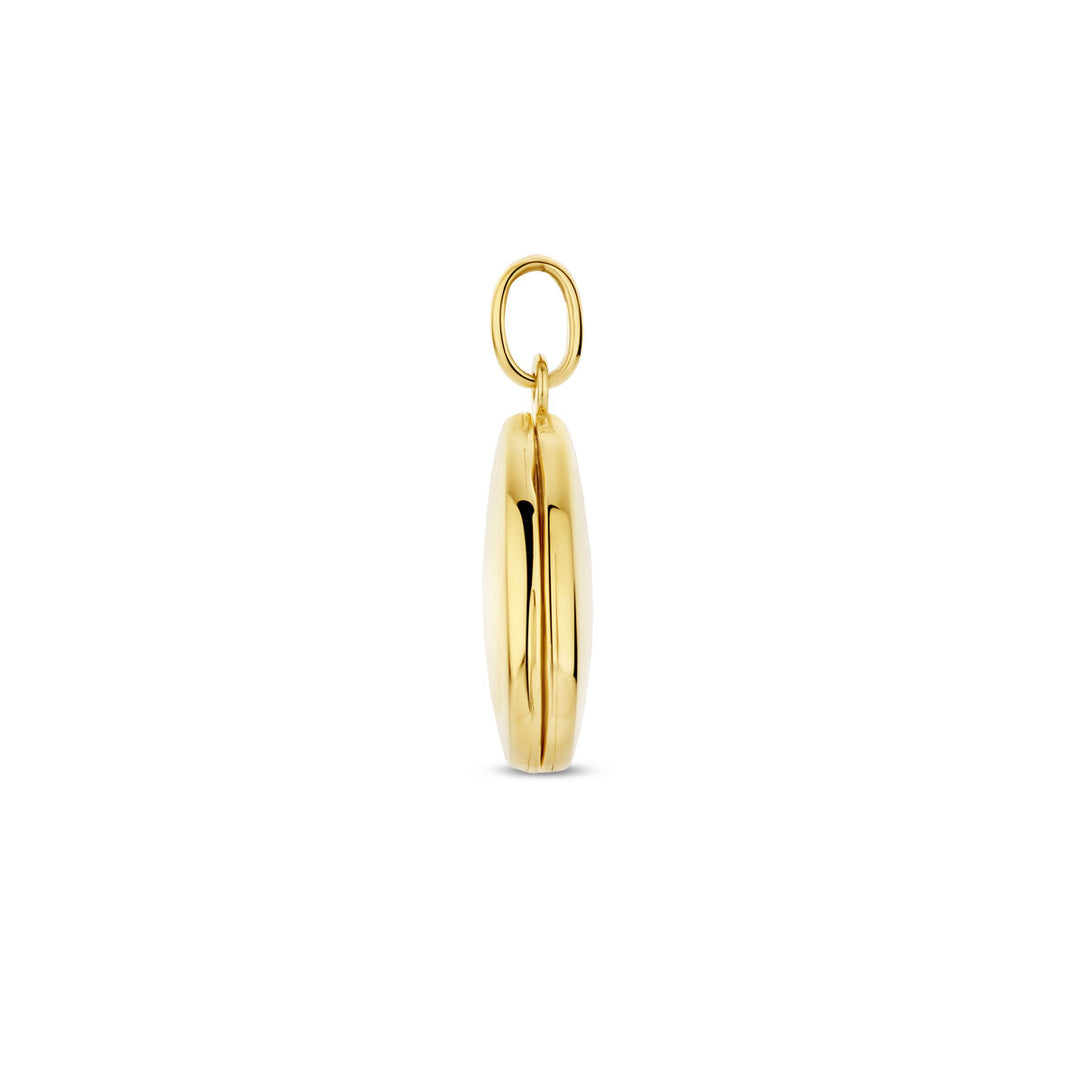 14k Geelgouden Medaillon in Druppelvorm – Elegante Herinneringen en Tijdloze Schoonheid