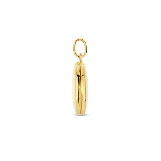 14k Geelgouden Medaillon in Druppelvorm – Elegante Herinneringen en Tijdloze Schoonheid