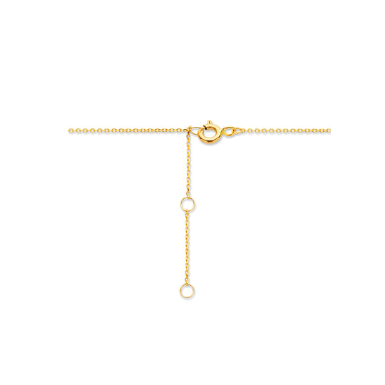 14k Geelkleurig Collier met Hartje – Verstelbare Lengte (40-44cm)