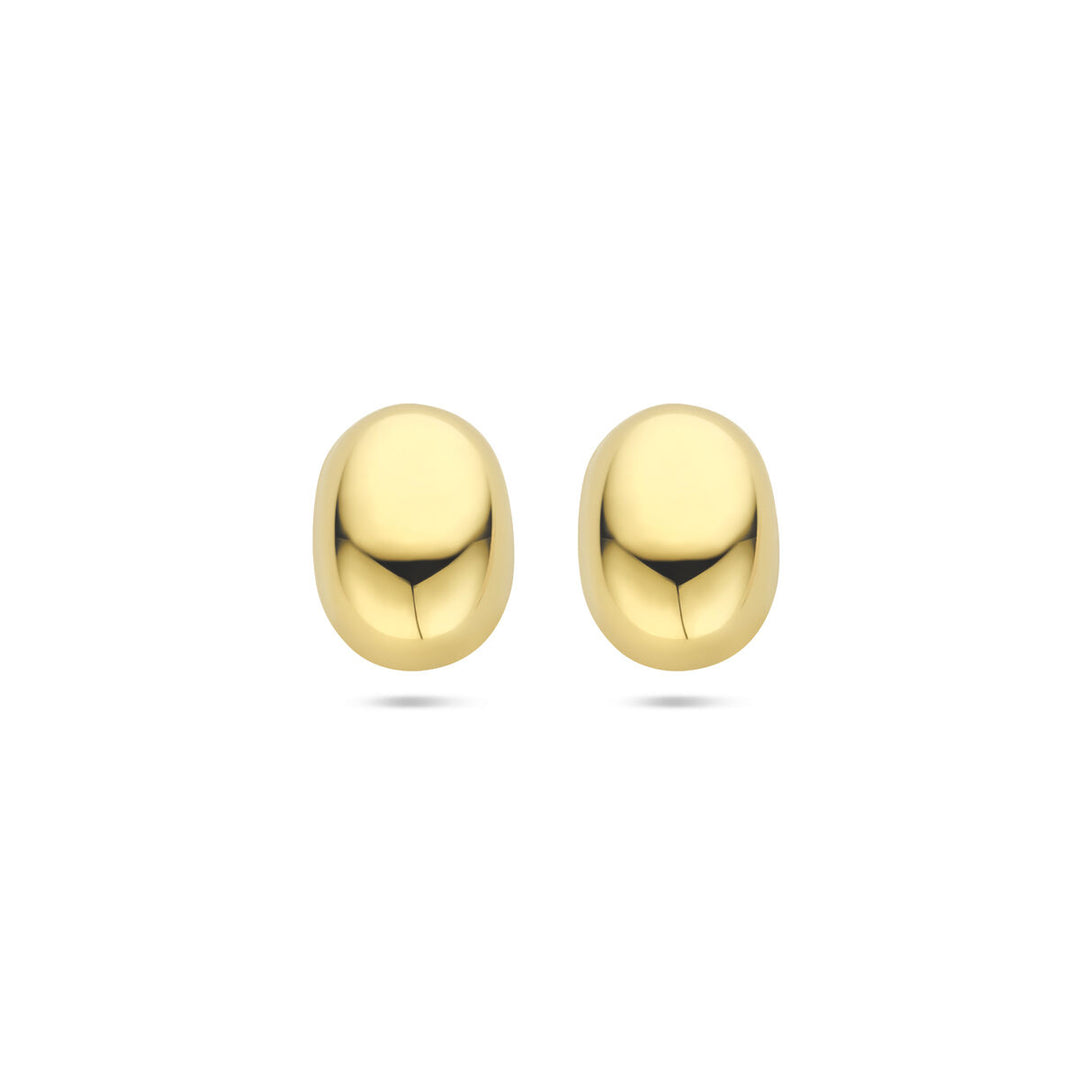 Elegante 14k Geelgouden Oorknoppen - 10x7.5mm