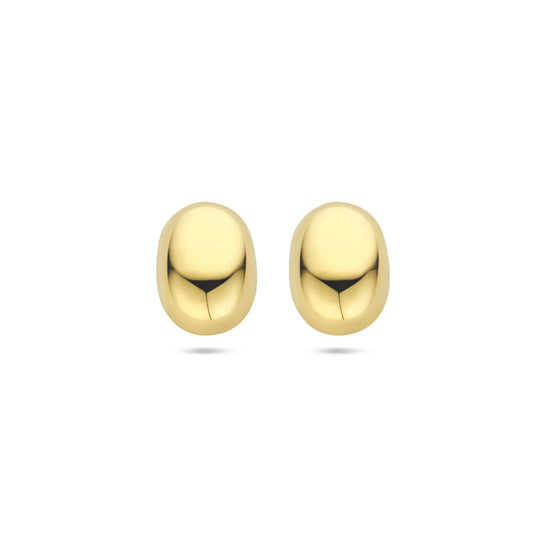Elegante 14k Geelgouden Oorknoppen - 10x7.5mm