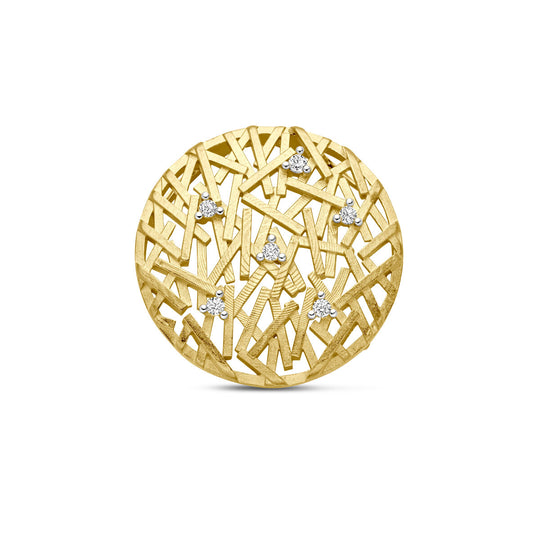 14k Geelgouden Hanger met Diamant – Tijdloze Luxe en Stralende Eleganties