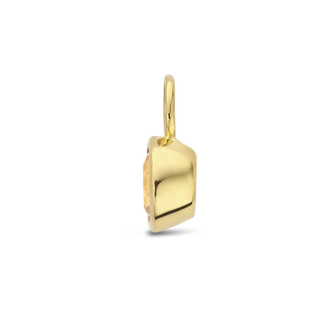 14K Geelgouden Oorringhanger November Geboortesteen 8,5x6mm – Per Stuk