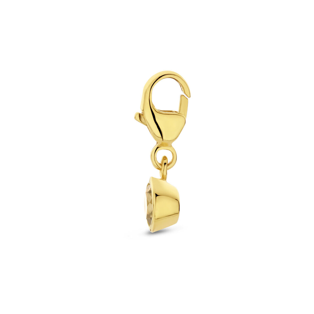 14K Geelgouden Slotbedel November Geboortesteen 15x5mm