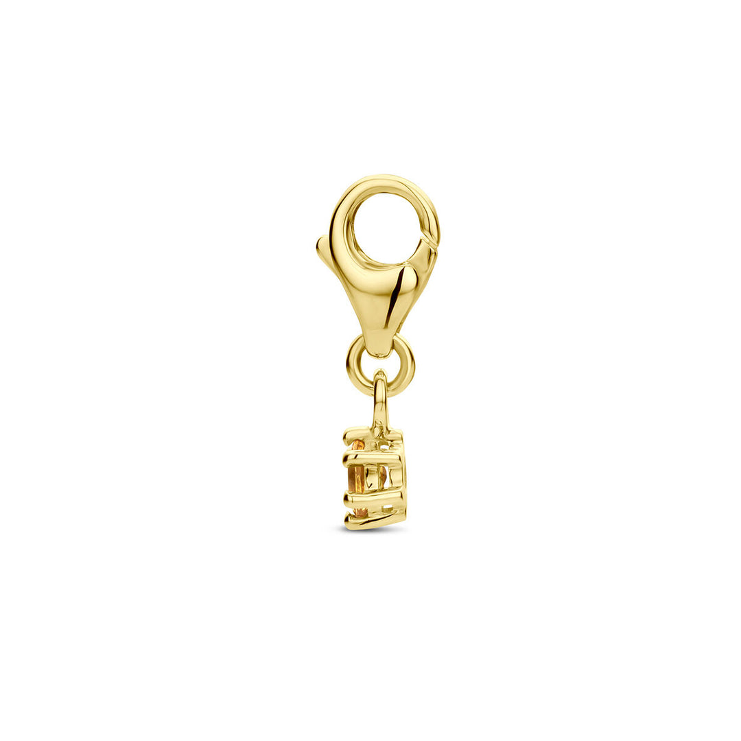 14K Geelgouden Slotbedel met November Geboortesteen – 15,5mm