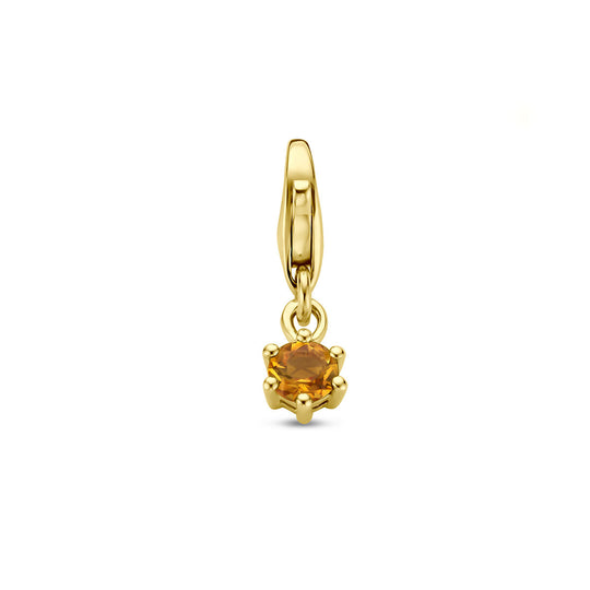 14K Geelgouden Slotbedel met November Geboortesteen – 15,5mm