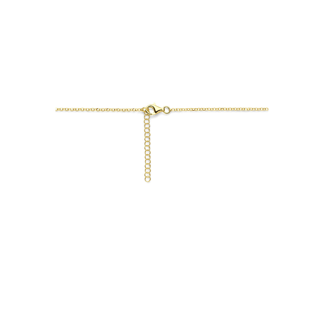 Verguld Zilveren Ketting met Druppel – 42+5 cm – 3 Micron