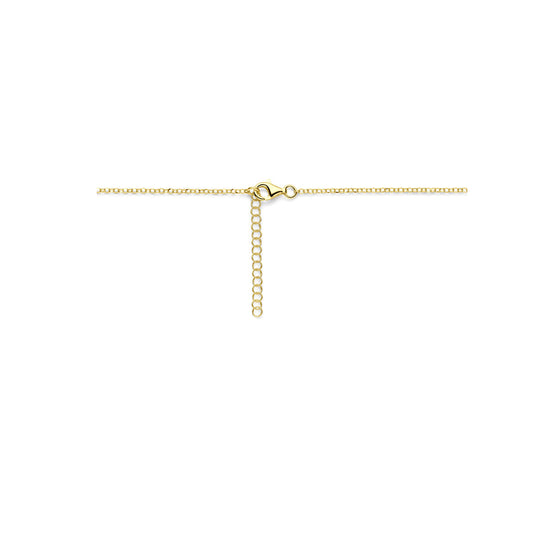 Verguld Zilveren Ketting met Druppel – 42+5 cm – 3 Micron