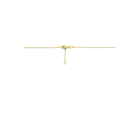 14k Geelgouden Ketting met Synthetische Saffier (September) – 42+2 cm