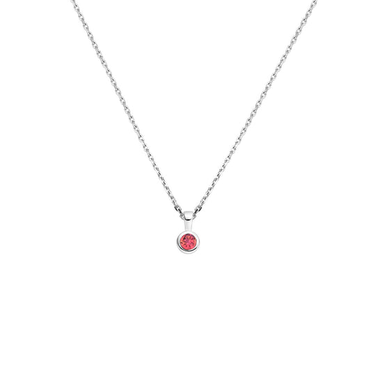 Zilveren Collier met Geboortesteen Oktober 41+4cm – 925 Gerhodineerd