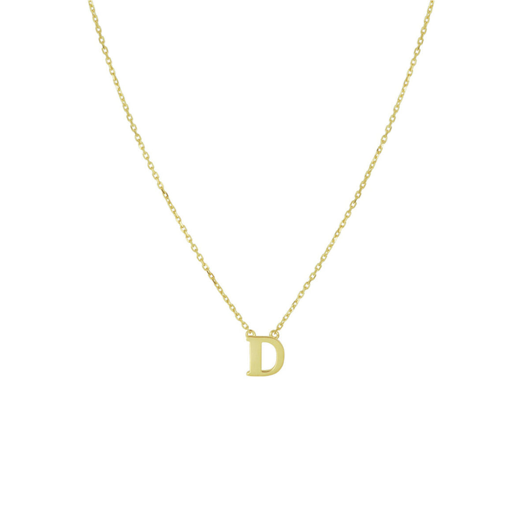 14k Gouden Letter Collier – Anker Schakel 0,8 mm, 40–44 cm Verstelbaar