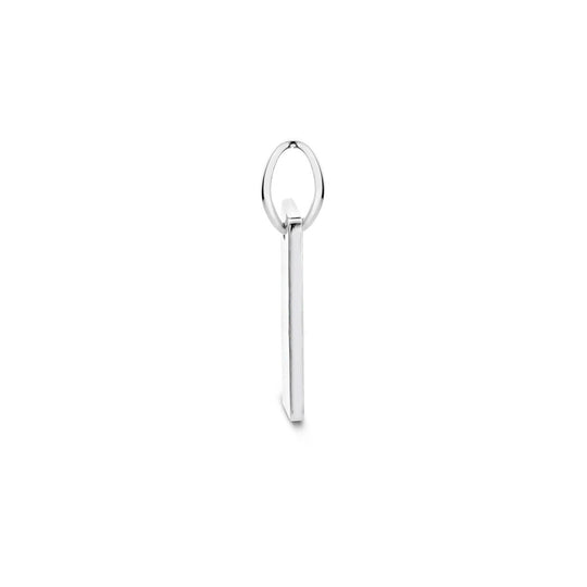 Gerhodineerd 925 Zilveren Graveerhanger - Rechthoekig, 18mm Hoogte | Perfect voor een Persoonlijke Gravure