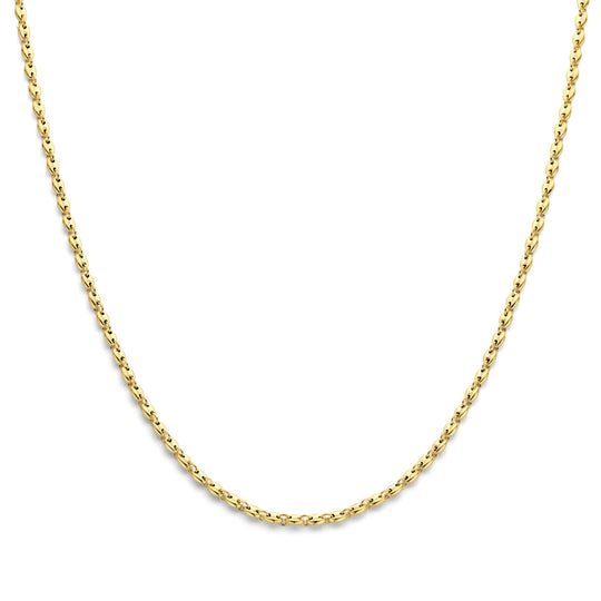14K Geelgouden Collier met Koffieboon Schakels van 4,2 mm – Elegant en Uniek